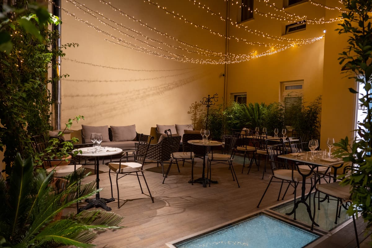 La terrazza esterna di Sospiro Trastevere